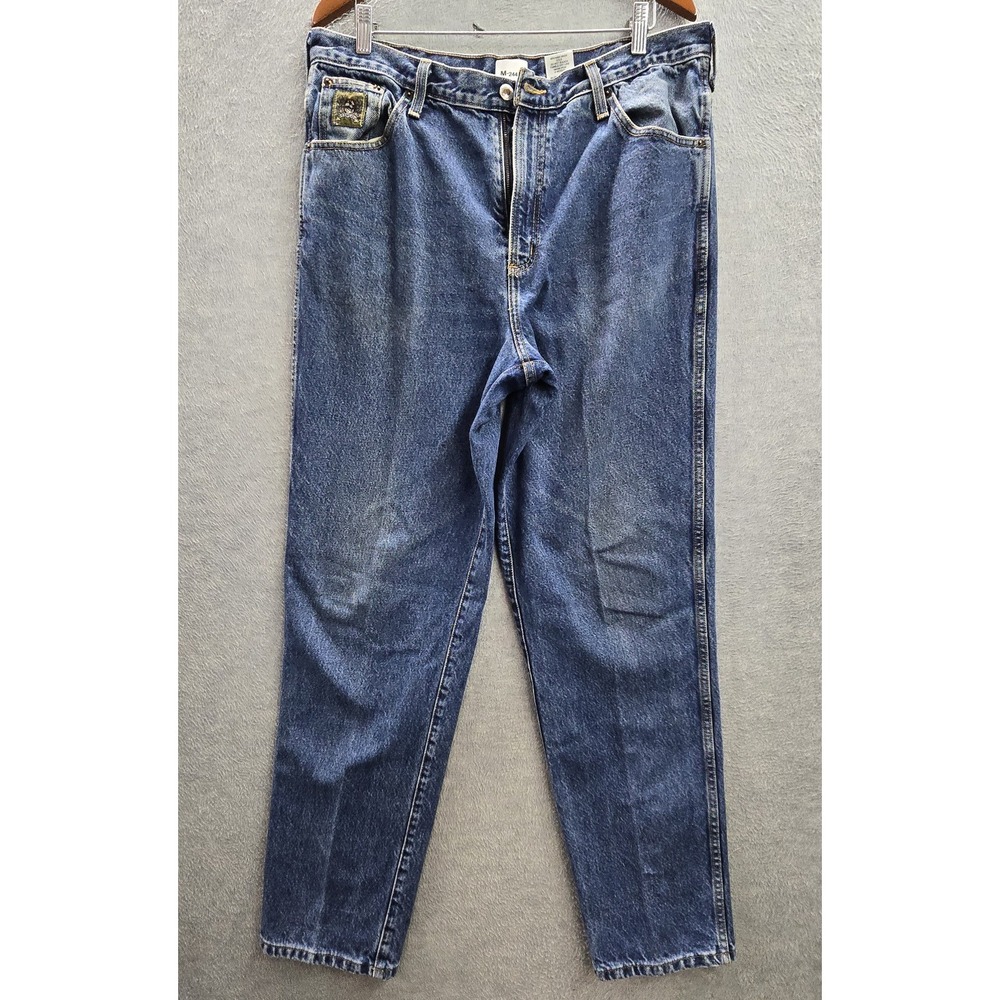 Cinch Men Jeans 36X34 Blue Denim Embroidered Green Label 30" Inseam